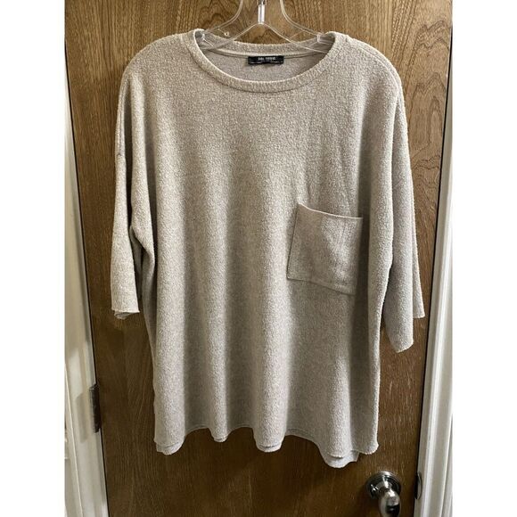 Zara Sweaters - ZARA TRAFALUC HIGH LOW SWEATER SHORT SLEEVE OVERSIZED WOMENS SIZE SMALL BEIGE